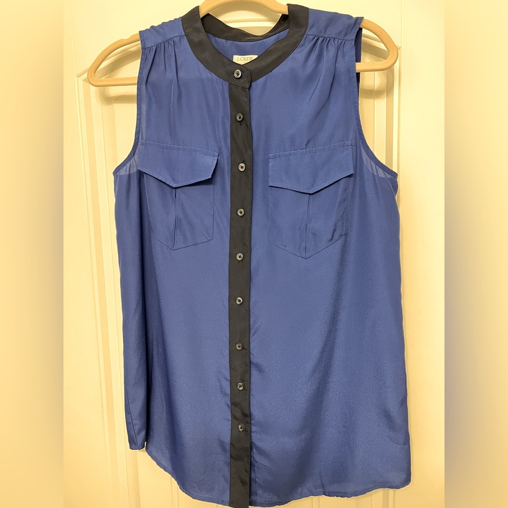 Jcrew women’s sleeveless button down blouse